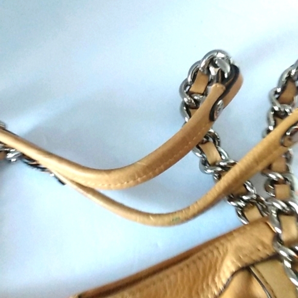 B MAKOWSKY BUTTERSCOTCH SOFT LEATHER MULTI-COMPARTMENTS HANDBAG SIZE LARGE EUC - Picture 8 of 16